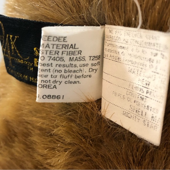 24K Polar Puff Special Effects 5718 Deedee Brown Bear 13" Plush Bow Ear Tag 1989 - Picture 16 of 16